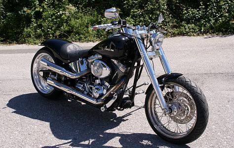 Harley Davidson Softail FXSTI Black Interceptor